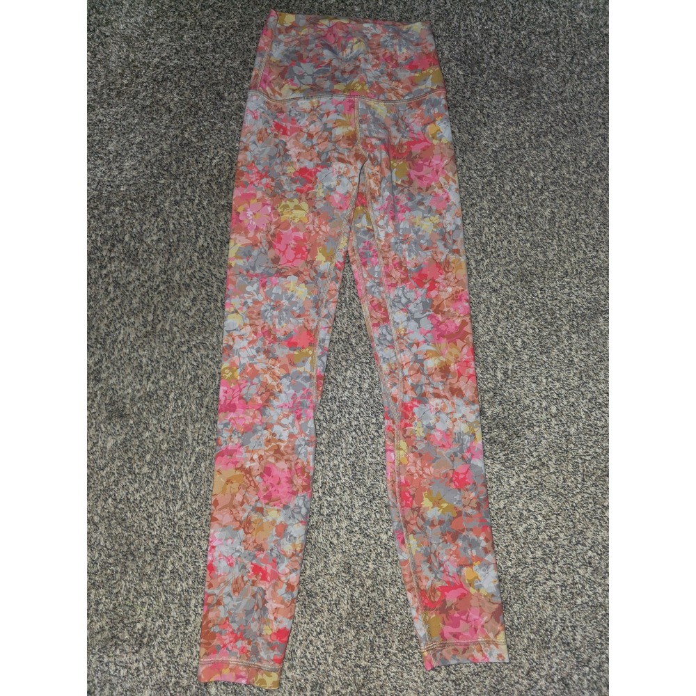 Lululemon Align High Rise Leggings 28 Inflorescence Multi Floral Pink Orange 2